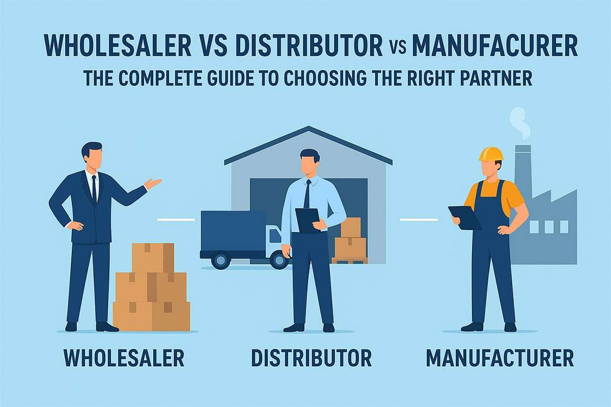 Wholesaler vs Distributor vs Manufacturer | Differences Explained